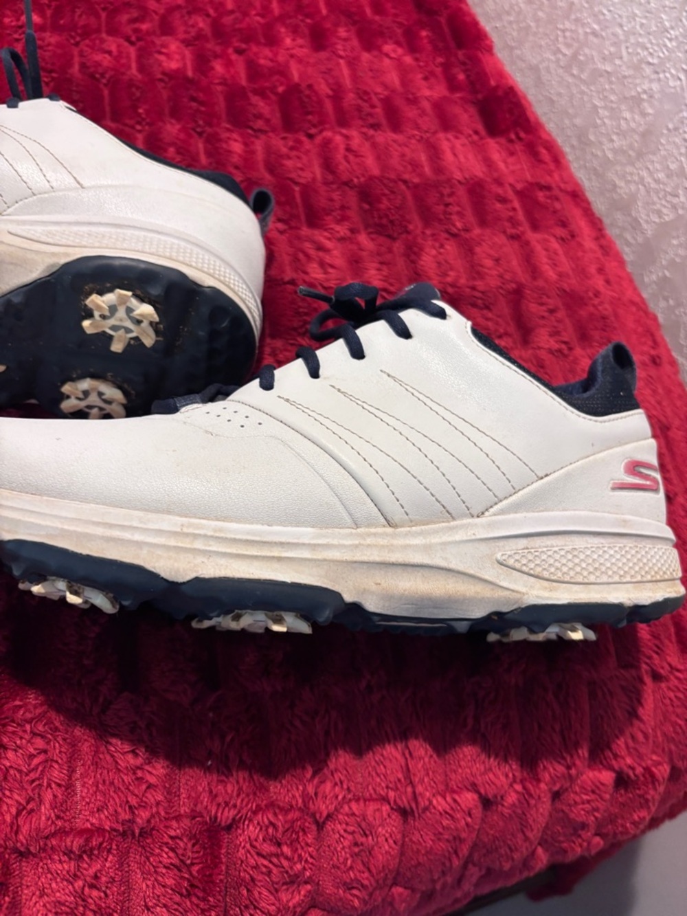 Skechers Men’s Go Golf Torque Pro White Navy Lace-Up Athletic Shoes Size 8.5 - Picture 6 of 11